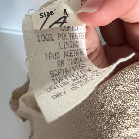 Vintage lined dress: size 4 - Picture 2 of 3